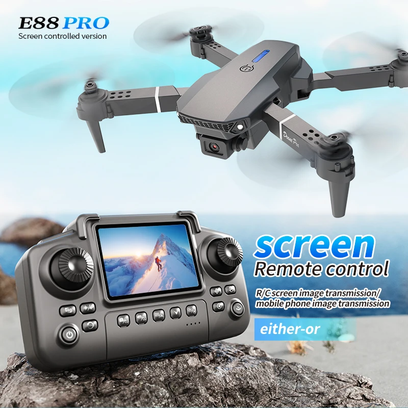 Drone Ae Rc - Professional E88 PRO Drone with screen