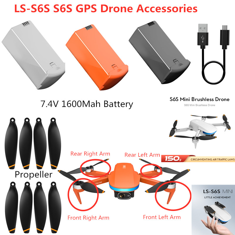7.4V 1600mAh Battery For LS-S6 - Drone Ls Rc ulasan dan harga