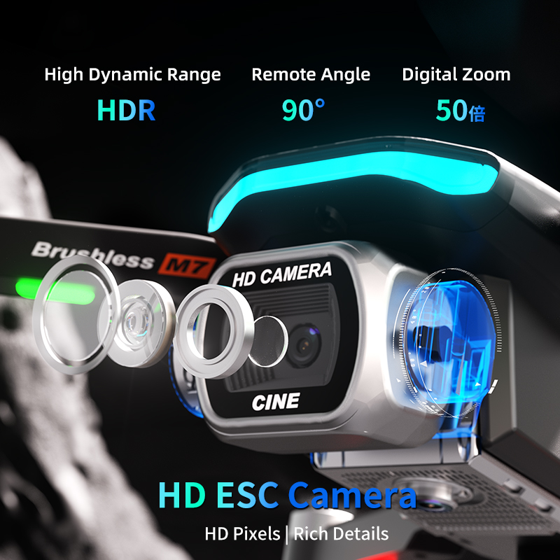 New M7 RC Drone 8K HD Camera W - Drone Rc S156 ulasan dan harga