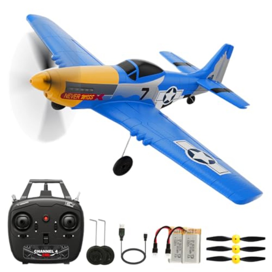 P51D RC Plane 4CH 2.4GHz RTF R - Drone Top Rc ulasan dan harga