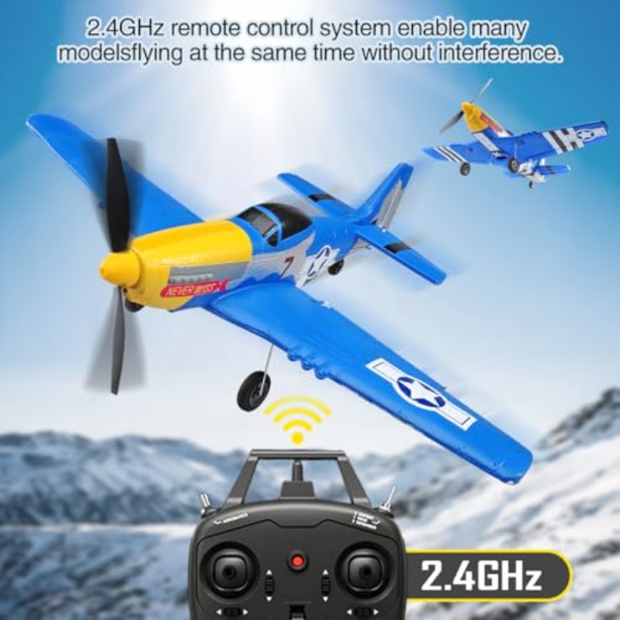 P51D RC Plane 4CH 2.4GHz RTF R - Drone Top Rc ulasan dan harga