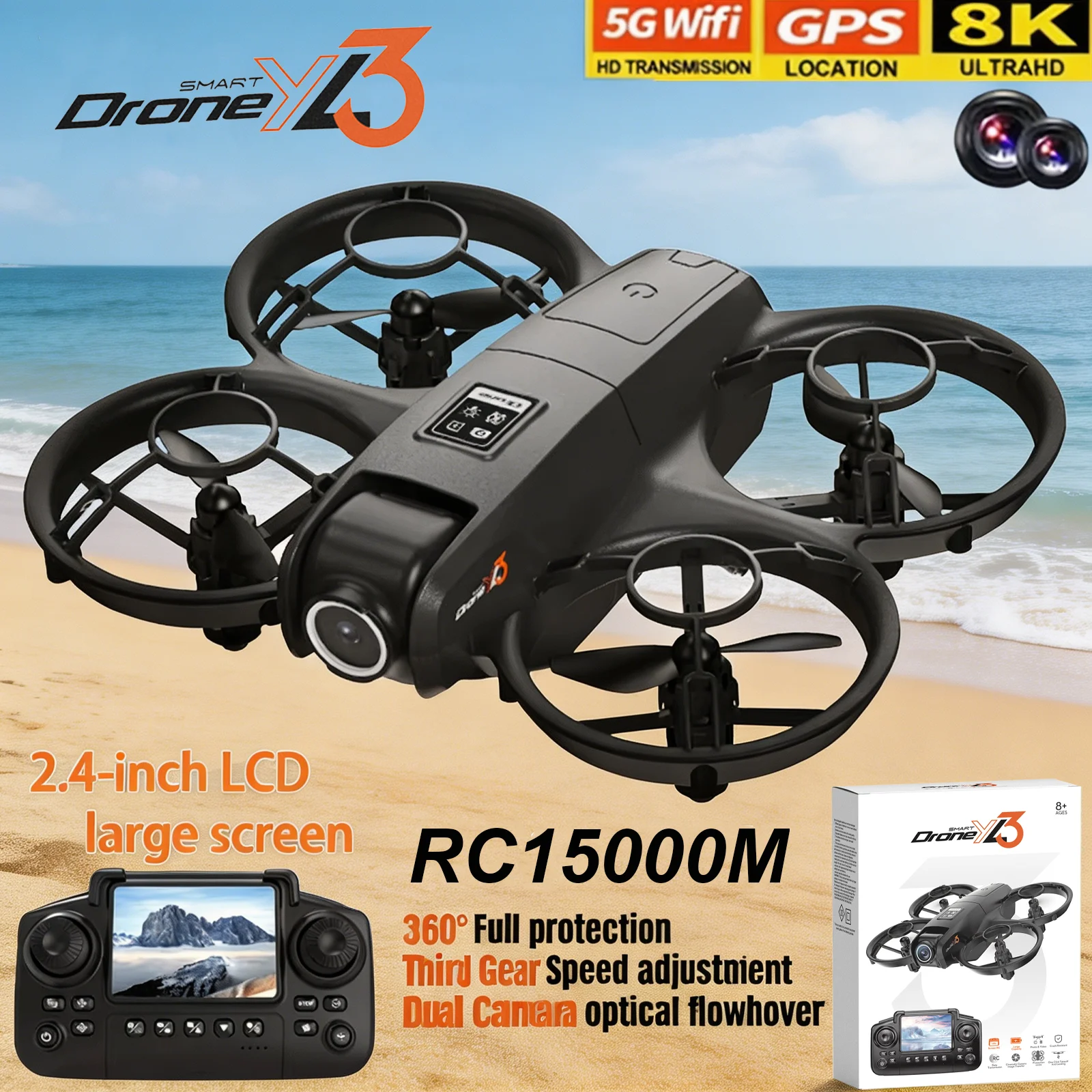 New YL3 RC Drone 8K 1080P Wide - Drone Ae Rc ulasan dan harga