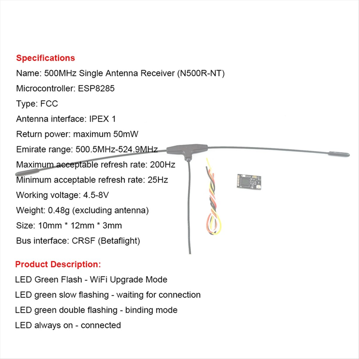 500MHz Receiver 500.5MHz-524.9 - Drone With Rc ulasan dan harga