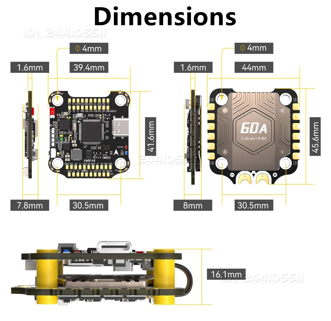 F405 V4 FC Flight Controller w - Drone Rc V4 ulasan dan harga